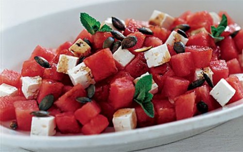 Melonsalat med fetaost